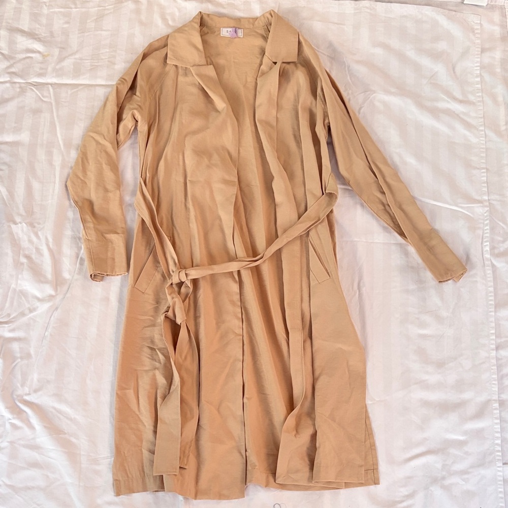 Sage Light Tan Shirt with Lilac Tag